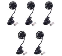 Wzxksoac 5X Portable Mini Clip Stroller Fan,3 Speeds Settings,Flexible Bendable Usb Rechargeable Battery Operated