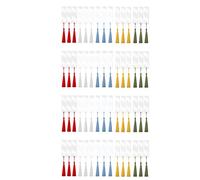 Wzxksoac 60 PCS Rectangle Acrylic Bookmark Blank Clear DIY Unfinished Book Markers with Colorful Tassels Ornaments Crafts Decors