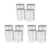 Wzxksoac 60Pcs Circular Tart Rings with Holes Fruit Pie Quiches Cake Mousse Kitchen Baking Mould Perforated Cake Mousse Ring 8cm