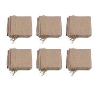 Wzxksoac 60Pcs Wine Bags, 14 x 6 1/4 Inches Hessian Wine Bottle Gift Bags with Drawstring