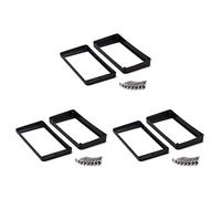 Wzxksoac 6PCS Black Curved Humbucker Pickups Frame Mounting Rings for Electric Guitar