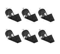 Wzxksoac 6PCS Hair Extension Holder Wig Storage for Multiple Wigs Holder Wig Bags with Hanger Hair Extension Storage Black