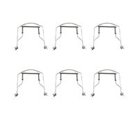 Wzxksoac 6X Harmonica Neck Holder 10 Holes Blues Harp Mouth Organ Stand Harmonic Rack -Silver