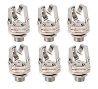 Wzxksoac 6X Jack 6.5 Two-Channel Audio Cable Connector Plug Socket with A Switch Stereo 6.5 Female for Guitar