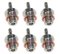Wzxksoac 6X N3 Hot Glow Plug Spark for 70117 1/10 1/8 RC Truck Nitro Engine Parts