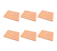 Wzxksoac 6X Skin Suture Model Y Traumatic Suturing Training Pad Wound Silicone Suture Pad Reusable Silicone Suture Practice Mat