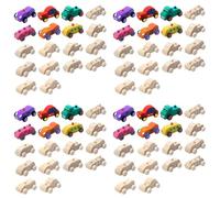 Wzxksoac 72 Pack DIY Wood Car Toys Unfinished Wooden Cars to Paint Wooden Craft Cars for Home Activities Craft Projects Family