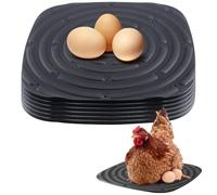 Wzxksoac 8 Pack Washable Chicken Nesting Pads for Laying Eggs, Nesting Box Liners for Chicken Coop Reusable Chicken Litter Black