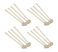 Wzxksoac 8 Pair Wood Mallets Percussion Sticks for Energy Chime, Xylophone, Wood Block, Glockenspiel and Bells
