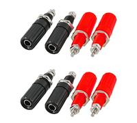 Wzxksoac 8 Pcs Metal Body 4mm Female Banana Socket 7mm Thread Binding Post Terminals
