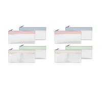 Wzxksoac 8 Pieces Money Bags with Zipper, Cash Envelopes,Money Pouch, Clear Bank Deposit Bags, Bank Bag, Cash Bag, Coin Bag