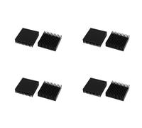 Wzxksoac 8 x Black Aluminum Radiator Heat Sink Heat Sink 40 x 40 mm x 11 mm