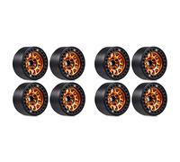 Wzxksoac 8PCS 1.9 Metal Beadlock Wheel Hub Rim for 1/10 RC Crawler Axial SCX10 90046 AXI03007 TRX4 RedCat D90,Orange
