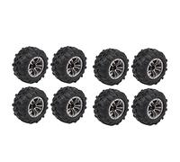 Wzxksoac 8Pcs 80mm Wheel Tire Tyre for Xinlehong Q901 Q902 Q903 9130 9136 9137 9138 1/16 RC Car Upgrade Parts,1