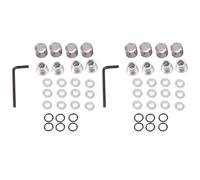 Wzxksoac 8PCS Aluminum Center Lock Nut Metal Wheel Caps Nuts for Axial SCX10 TRX4 1/10 RC Crawler Car Parts,Silver