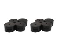 Wzxksoac 8PCS HiFi Speaker Isolation Feet Cushion Pads Stand Feet 40X23mm Aluminum Vibration Dampener Black