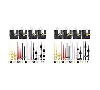Wzxksoac 8Pcs Long Shaft Quartz Clock Movement Mechanism Motor Kit with 12 Pair Different Clock Repair Parts