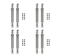 Wzxksoac 8PCS Metal CVD Drive Shaft 110-160mm for 1/10 RC Rock Crawler Axial SCX10 90046 Trx4,Titanium