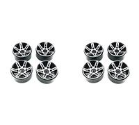 Wzxksoac 8Pcs Rc Rock Crawler Wheel Rim 1.9 Inch Beadlock for Axial Scx10 90046 Cc01 D90 D110-4(Black)