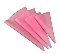 Wzxksoac 8Pcs Silicone DIY Icing Piping Cream Pastry Bags Cake Decorating Tools Reusable Pastry Bag 10/12/14/16 Inch-Pink