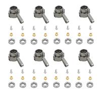 Wzxksoac 8x Metal Steering Cup Turn Cup Kit for C14 C24 C34 C44 B14 B1 B16 B24 B36 MN D90 D91 MN99S RC Car Parts,Titanium