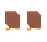 Wzxksoac 8X Silicone Dehydrator Sheets with Edge, Fruit Leather Trays for Liquid Fruits Meat Herbs with Silicone Scraper