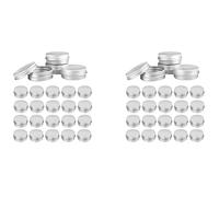 Wzxksoac 96 Pcs 1 Oz Tins Silver Aluminum Tins Cans Screw Top Round Aluminum Tins Cans with Screw Lid Screw Lid Containers