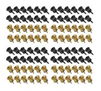 Wzxksoac 96Pcs Guitar Strap Locks Metal Strap Button Metal End Pins Flat Head for Acoustic Classical Electric Guitar Ukulele