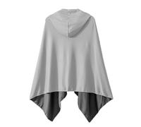 Wzxksoac Absorbent Towel Hooded Robe Cooling Beach Poncho Cape for Swimming Yoga Camping Workout Gray