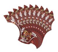 Wzxksoac Acoustic Guitar Scratch Plate Printed Universal Folk Guitar Pickguard Anti-Scratch Plate Dark Red