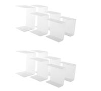 Wzxksoac Acrylic Display Risers, Clear Rectangle Stands Shelf for Display 12Pcs
