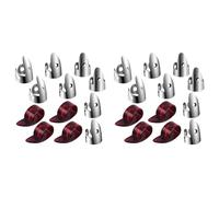 Wzxksoac Adjustable Finger Thumb Picks Set Includes 16Pcs Stainless Steel Finger Picks 8Pcs Plastic Thumb Picks for Guitar Banjo