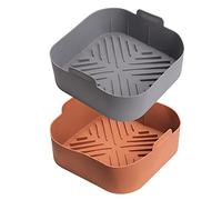Wzxksoac Air Fryer Basket Liners Square Reusable Air Fryer Silicone Pots for Food Safe Air Fryers Liners Oven Accessories