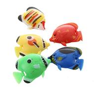 Wzxksoac Aquarium Artificial Movable Tail Swimming Fish 5 Pcs