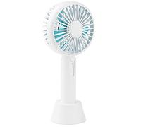 Wzxksoac Aroma Diffuser Handheld Fan with Base Personal USB Electric Cooling Fan Rechargeable Battery Powered Portable(White)