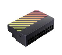Wzxksoac ATX 24Pin ARGB Adapter 90°Converter 24PIN RGB Power Cord Adapter for 24PlN Motherboard Power Supply Black