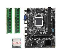 Wzxksoac B75M- Desktop Motherboard +I3-2130 CPU +2X DDR3 1600MHz 8G RAM LGA 1155 USB 3.0 3.0 Computer Motherboard Replacement Accessories