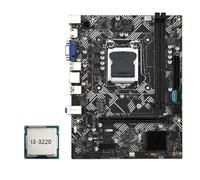 Wzxksoac B75M- Desktop Motherboard +I3-3220 CPU LGA 1155 USB 3.0 3.0 Support Up to 16GB DDR3 1600MHz RAM Slots