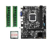 Wzxksoac B75M- Desktop Motherboard +I3-3240 CPU +2X DDR3 1600MHz 8G RAM LGA 1155 USB 3.0 3.0 Computer Motherboard