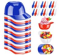 Wzxksoac Baseball Helmet Ice Cream Snack Bowl 8 Oz Mini Baseball Cap Bowls Kids Helmet Chip Bowl Ice Cream Sundae Helmets 8 Pack