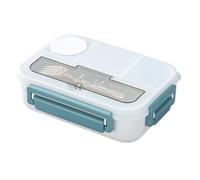 Wzxksoac Bento Lunch Box with Cutlery, 4 Compartments, Leakproof, Microwave & Dishwasher Safe for Adults and Students A