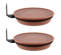 Wzxksoac Bird Feeder Squirrel Bird Feeder Hanging Bird Feeder Bird Pond Bird Feeder Tray Fixed Bird Tray(2PCS)