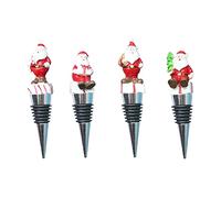 Wzxksoac Bottle Stopper Christmas Wine Storage Cap Plug Santa Claus Gift Wine Stopper Metal Wine Bottle Stopper Champagne Stopper