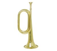 Wzxksoac Brass Cavalry Horn Musical Instrument Pure Copper Step Trumpet Brass Musical Instrument Golden