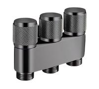 Wzxksoac Brass One in Three Out Three Way Control Washing Machine Chrome/Gray Faucet Three Way Triangle Valve G1/3Mini Black Gray
