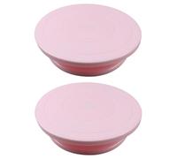 Wzxksoac Cake Turntable Rotating Carving Turntable Birthday Cake Decoration Decorating Turntable Pink