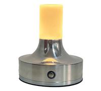 Wzxksoac Candle Table Lamp Short Style for Bedroom Rechargeable Wireless Touch Lamp Camping Rechargeable Type-C Desk Lamp Silver Easy to Use