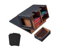 Wzxksoac Card Deck Box Card Display with Dice Tray Deck Box Deck Box Holding 160+ Trading Card Storage Box Deck Box Gold