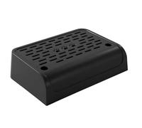 Wzxksoac Cat Litter Box Ramp with Filter Function, Double Layered Self-Cleaning Cat Litter Box Litter Trapper with Storage Black