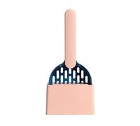 Wzxksoac Cat Litter Shovel Plastic Cats Poop Scoop with Base Pet Cleanning Tool Cat Toilet Litter Box Cleaner Shovel Pink